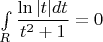 $\int\limits_R\dfrac{\ln|t|dt}{t^2+1}=0$