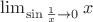 $\lim_{\sin\frac1x\to 0}x$