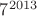 $7^{2013}$