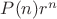 $P(n)r^n$