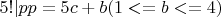 $
Допустим 5 !|p
Тогда 
p =5c + b                  (1<=b<=4) $