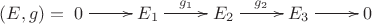 $(E,g)=\xymatrix{0\ar[r]&E_1\ar[r]^{g_1}&E_2\ar[r]^{g_2}&E_3\ar[r]&0}$