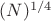 $(N)^{1/4}$