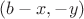 $(b-x,-y)$