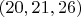 $(20, 21, 26)$