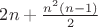 $2n+\frac{n^2(n-1)}{2}$