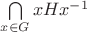 $ \bigcap\limits_{x \in G} xHx^{-1}$