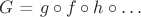 $G$ = $g \circ f \circ h \circ \dots$