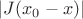 $|J(x_0-x)|$