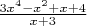 $\frac {3x^4-x^2+x+4} {x+3}