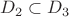 $D_2 \subset D_3$