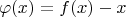 $$\varphi(x) = f(x)-x$$