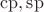$\mathrm{cp, sp}$
