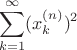 $$\sum \limits _{k=1}^{\infty }(x_{k}^{(n)})^2  $$