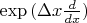 $ \exp{(\Delta x \frac {d} {dx})} $