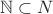$\mathbb N\subset N$