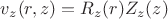 $v_z(r,z)=R_z(r)Z_z(z)$