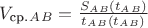 $V_\text{ср.}_A_B = \frac {S_A_B(t_A_B)}{t_A_B(t_A_B)}$