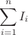 $$\sum\limits_{i=1}^{n} I_i$$