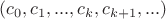 $(c_0,c_1,...,c_k,c_{k+1},...)$