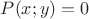 $P(x;y) = 0$