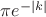 $\pi e^{- |k|}$