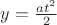 $y=\frac{at^2}{2}$