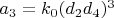 $a_3=k_0 (d_2 d_4)^3$