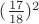 $(\frac{17}{18})^2$