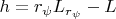 $h=r_\psi L_{r_\psi}-L$
