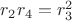 $ r_2r_4 = r_3^2 $