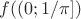 $f((0;1/\pi])$