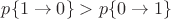 $p\{1 \to 0\} > p\{0 \to 1\}$