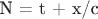N = t + x/c$