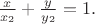 $\frac{x}{x_2}+\frac{y}{y_2}=1.$