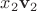 $x_2\mathbf v_2$ $x_2\mathbf v_2$