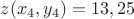 $z(x_4,y_4)=13,25$