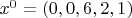 $x^0=(0,0,6,2,1)$