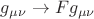 $g_{\mu\nu}\rightarrow Fg_{\mu\nu}$