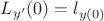 $L_{y'}(0)=l_{y(0)}$