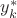 $y^{*}_k$