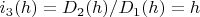 $i_3(h)=D_2(h)/D_1(h)=h$
