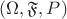 $(\Omega,\mathfrak{F},P)$