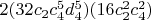 $2 (32 c_2 c_4^5 d_4^5)(16 c_2^2 c_4^2)$