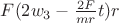 $F (2 w_3 - \frac{2 F}{m r}t)r$