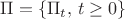 $\Pi=\{\Pi_t,\,t\ge 0\}$ $\Pi=\{\Pi_t,\,t\ge 0\}$