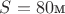 $S=80 \text{м}$