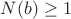 $ N(b)\geq1$