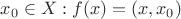 $x_0\in X: f(x)=(x,x_0)$