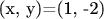 (x, y)=(1, -2)